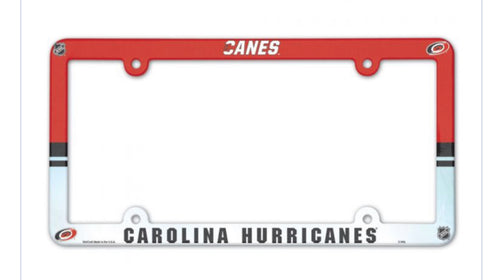 Carolina Hurricanes LIC Plate Frame Full Color