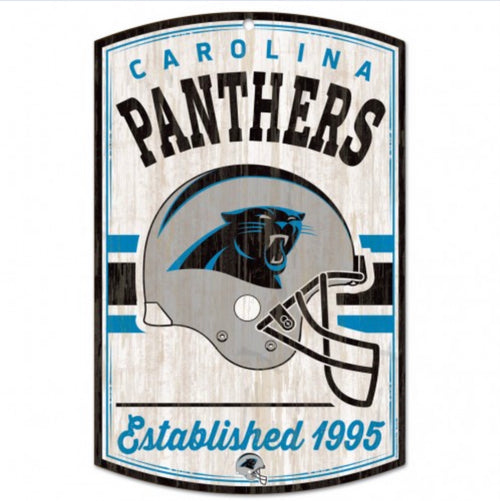 Carolina Panthers / Classic Logo Retro Wood Sign 11" X 17" 1/4" Thick