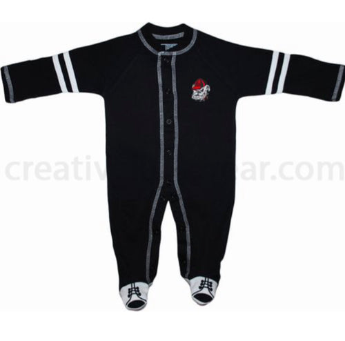 Georgia Bulldogs Sports Shoe Footed Romper