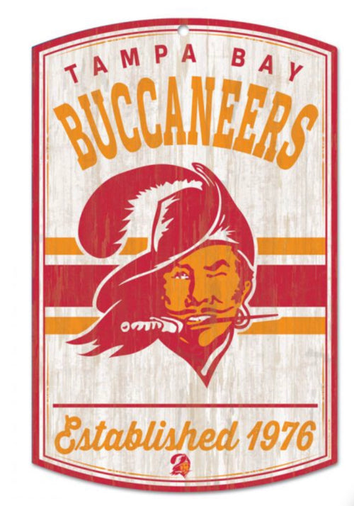 Tampa Bay Buccaneers retro Wood Sign 11 x 17