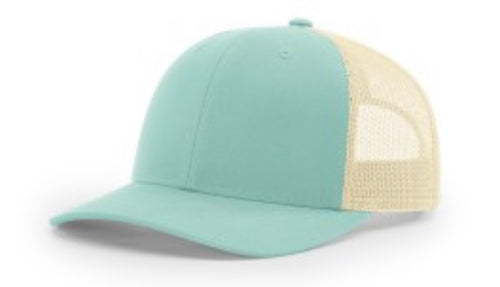 Shark Angels Snapback Low Profile Trucker Hat - Mint & White