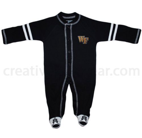 Wake Forest Demon Decs Sports Shoe Footed Romper