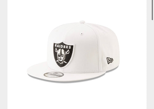 Las Vegas Raiders New Era 950 Snap Back Basic White Hat