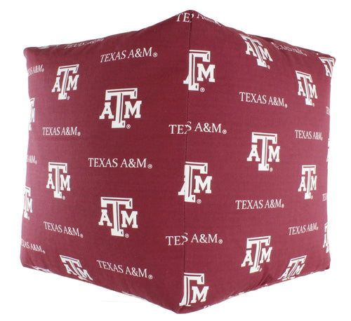 NCAA Texas A&M Aggies Cubed Bean Bag Pouf