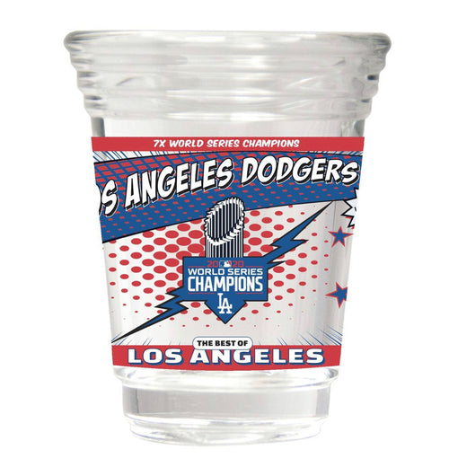 Los Angeles Dodgers MLB 2020 World Series Champion 2 oz. Round Shot Glass