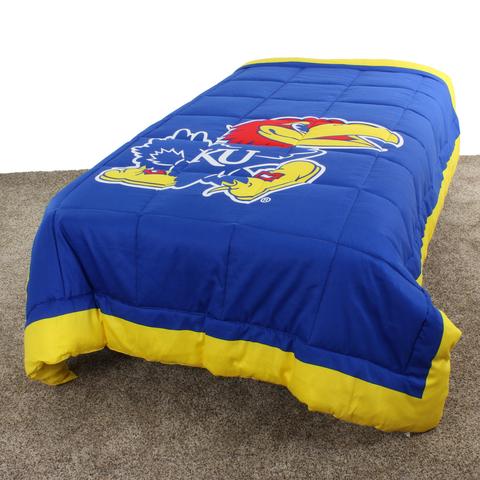 Kansas Jayhawks 2 Sided big Logo Light Comforter
