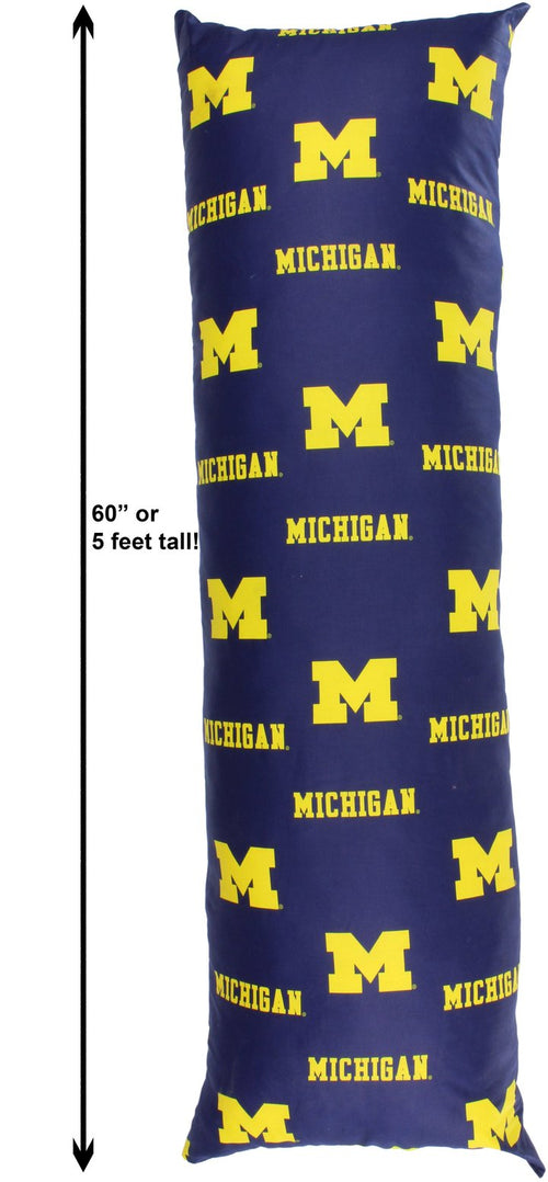 NCAA Michigan Wolverines Printed Body Pillow