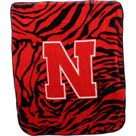 NCAA Nebraska Cornhuskers Huge Raschel Throw Blanket