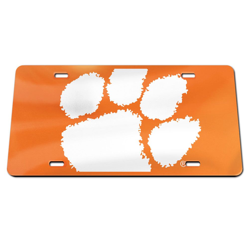 Clemson Tigers Mega Specialty Acrylic License Plate Atlanticcoastsports