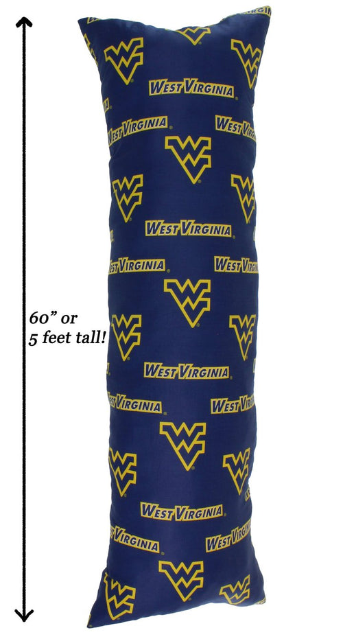 NCAA West Virginia Mountaineers Printed Body Pillow