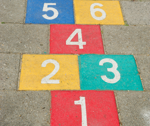 Play hopscotch with a fun math game