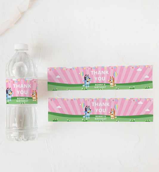 Bluey Water Bottle Labels | Ingram Designs For Y