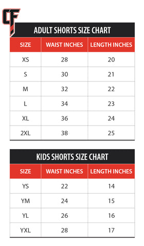 Continuous Flow BJJ Sizing Charts for Rashguards Shorts Spats and Gis