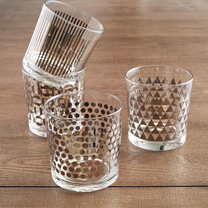 gold glassware, west elm, cocktail glasses, summer cocktail guide,