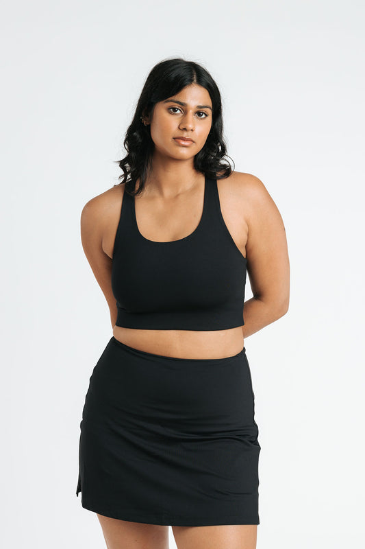 Goji RIB Tommy Cropped Bra — Girlfriend Collective