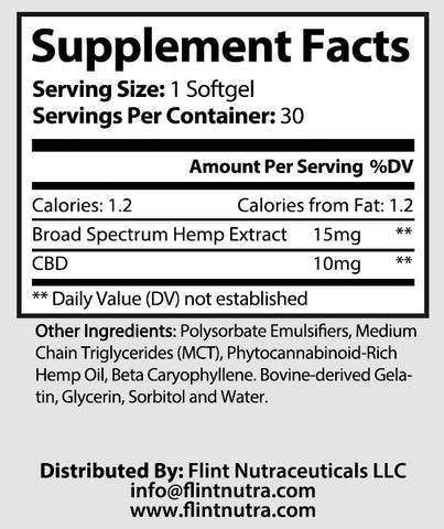 Hemp Extract Softgel 15mg (30 Count)