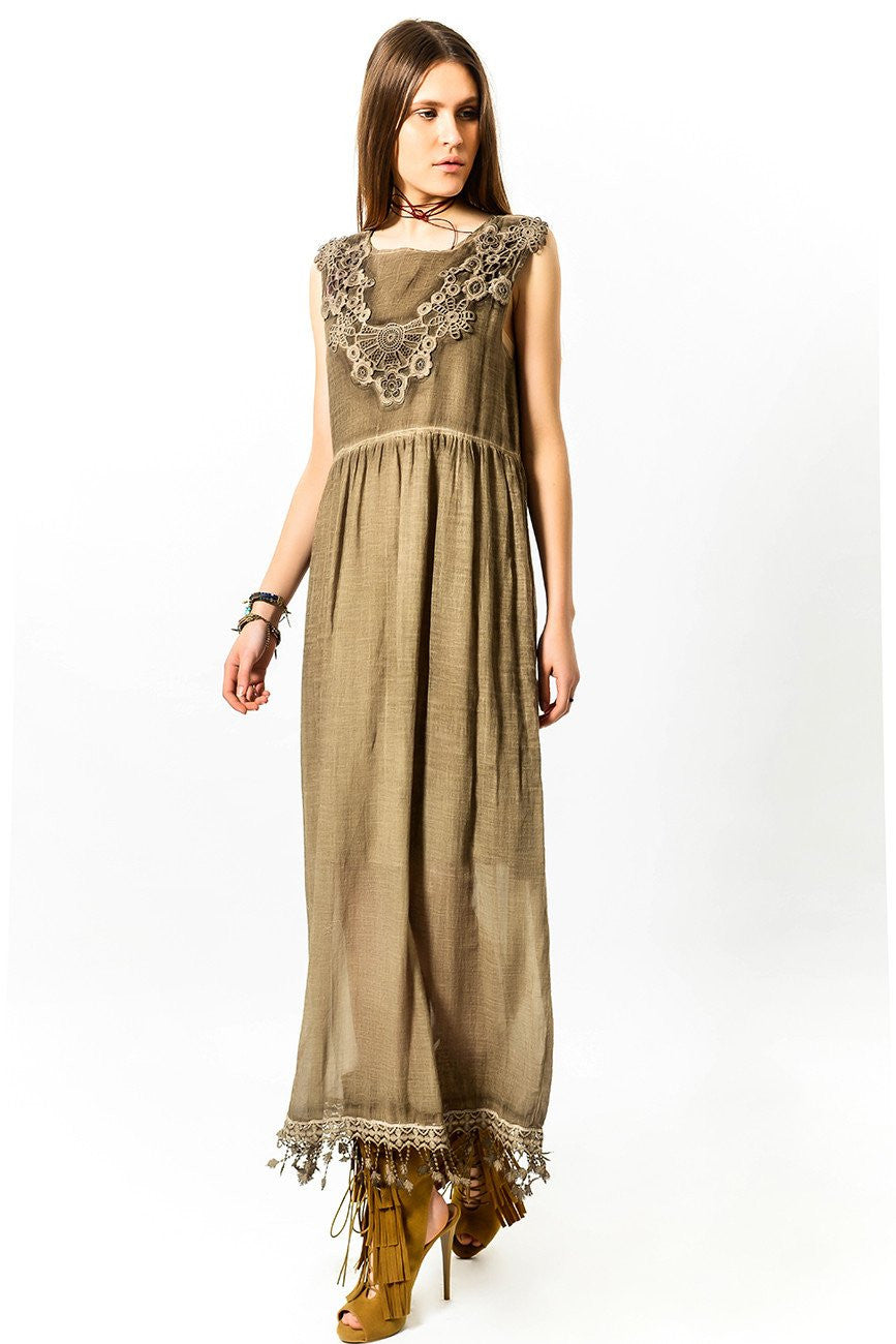 bohemian fringe dress
