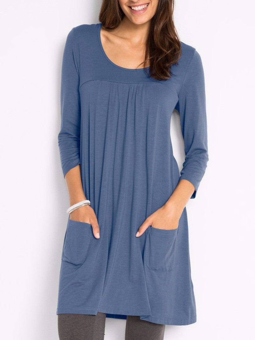 SHORT LOOSE DRESS WITH POCKETS