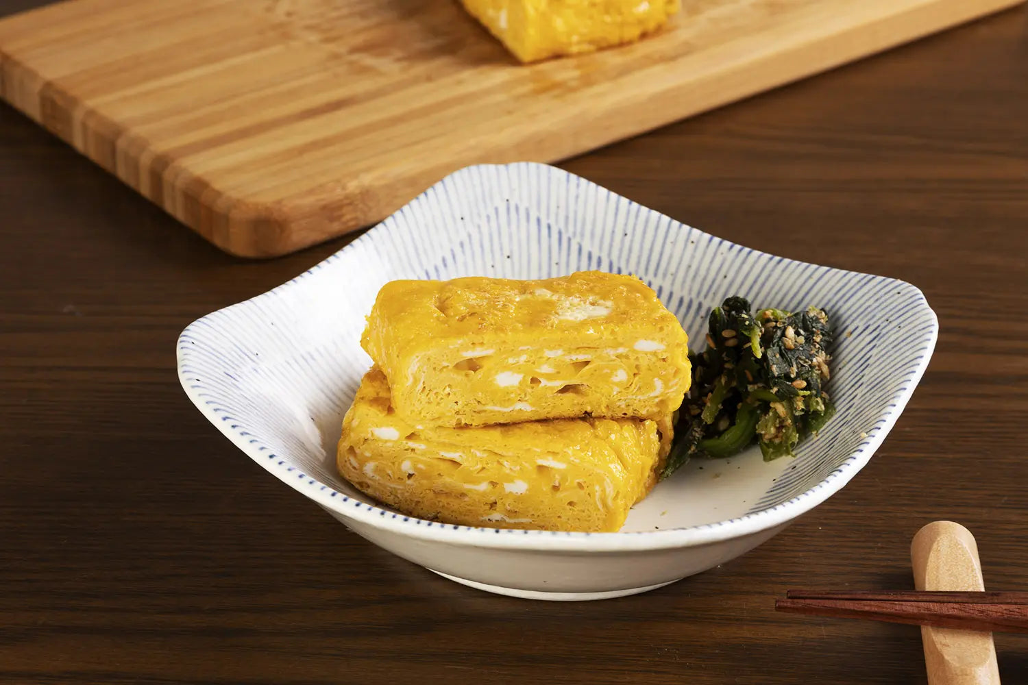 Tamagoyaki on a plate