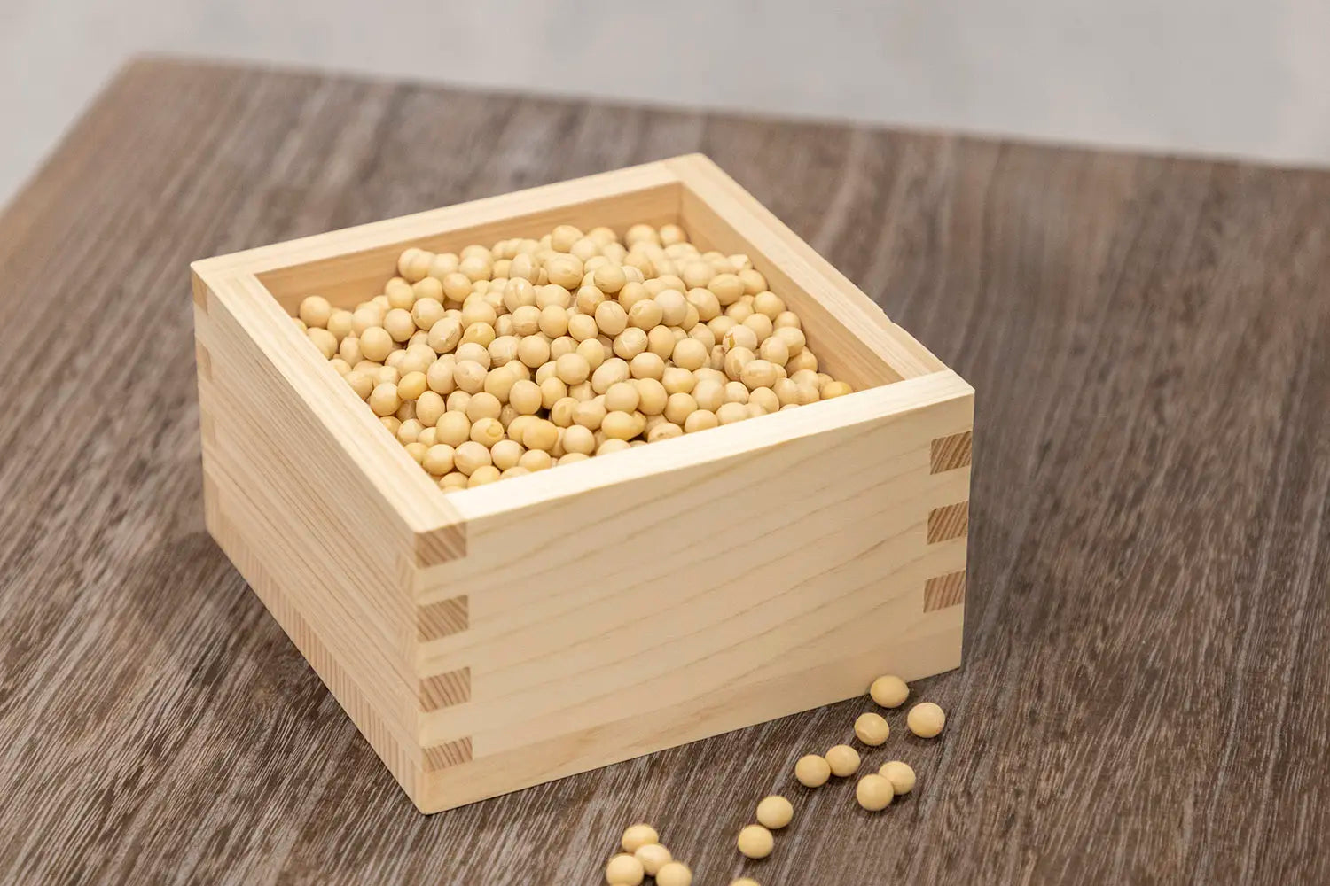 Soybeans in a box