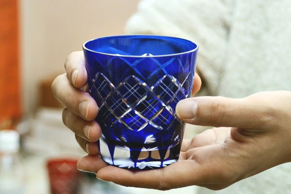 The delicate and beautiful designs of Edo Kiriko glassware are hand-engraved and hand-polished by craftsmen.
