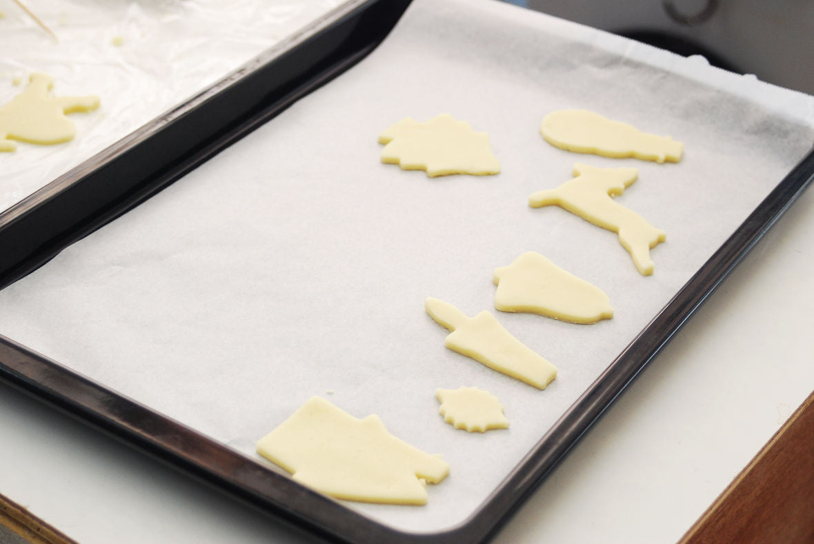 Put the margins together to cut out another cookie so that you won’t waste any.