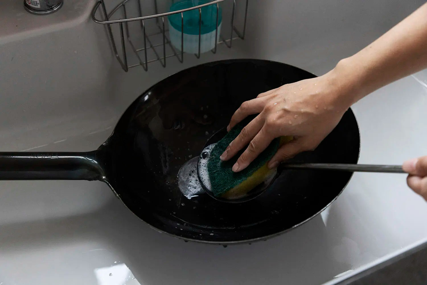 Cleaning a new wok