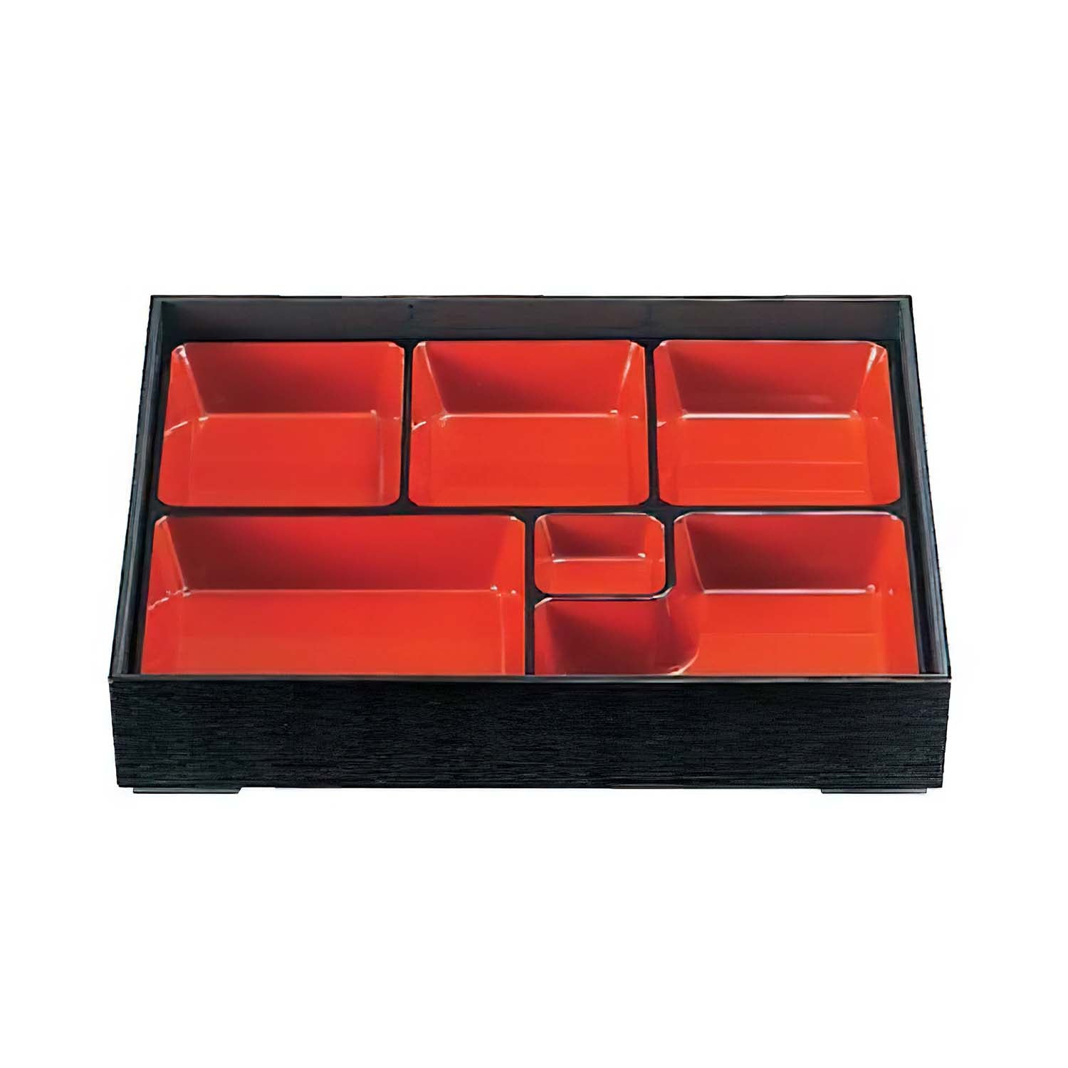 Lacquered Bento Box Hegime Shokado Black 9-Sun ABS