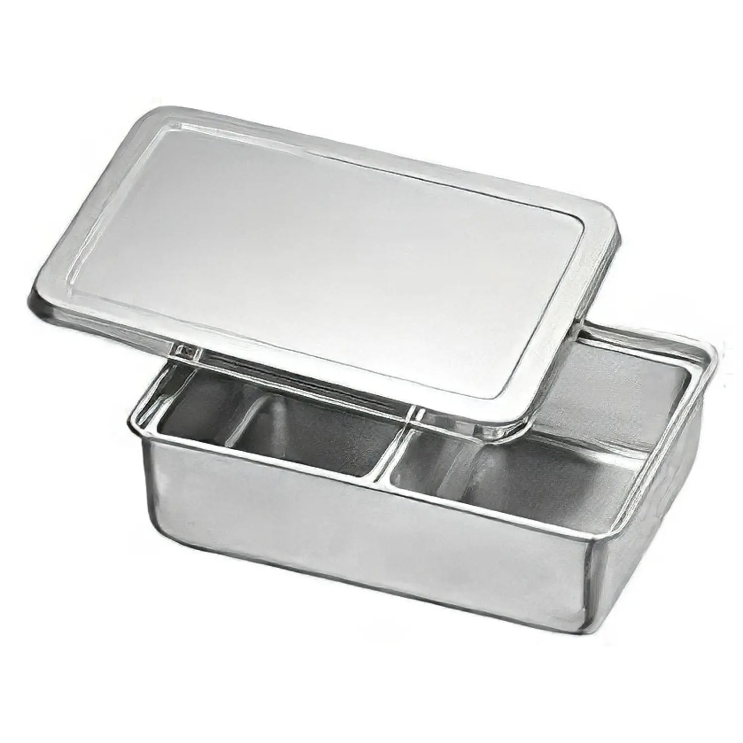 Stainless Yakumi Pan Seasoning Container w/3 Compartments Silver Arrow Japan