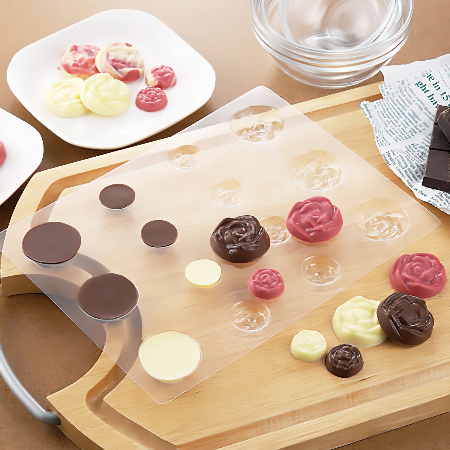 TIGERCROWN PET Resin Curvy Heart Chocolate Mold - Globalkitchen Japan