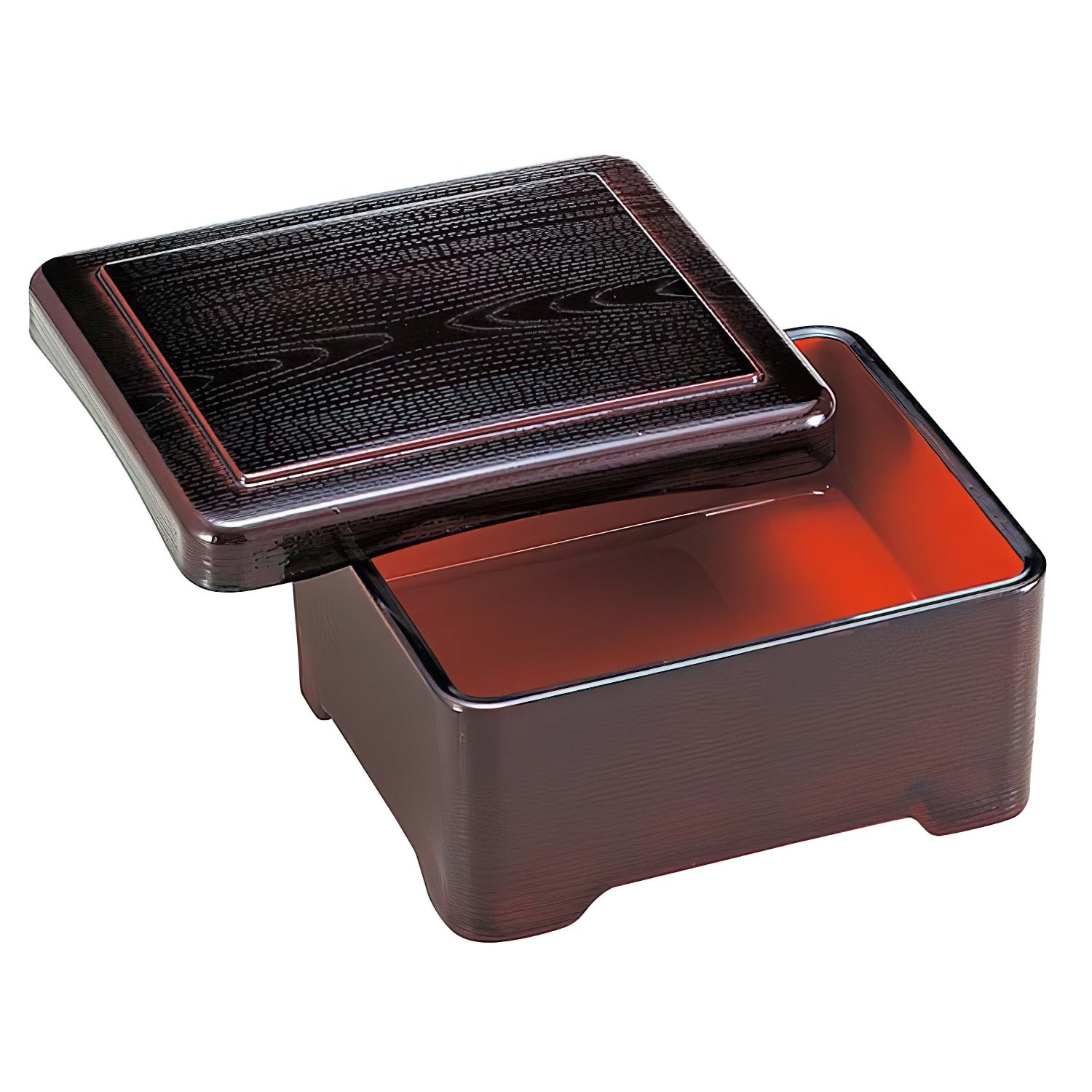 Lacquered Bento Box Hegime Shokado Black Shaku 1-Sun ABS