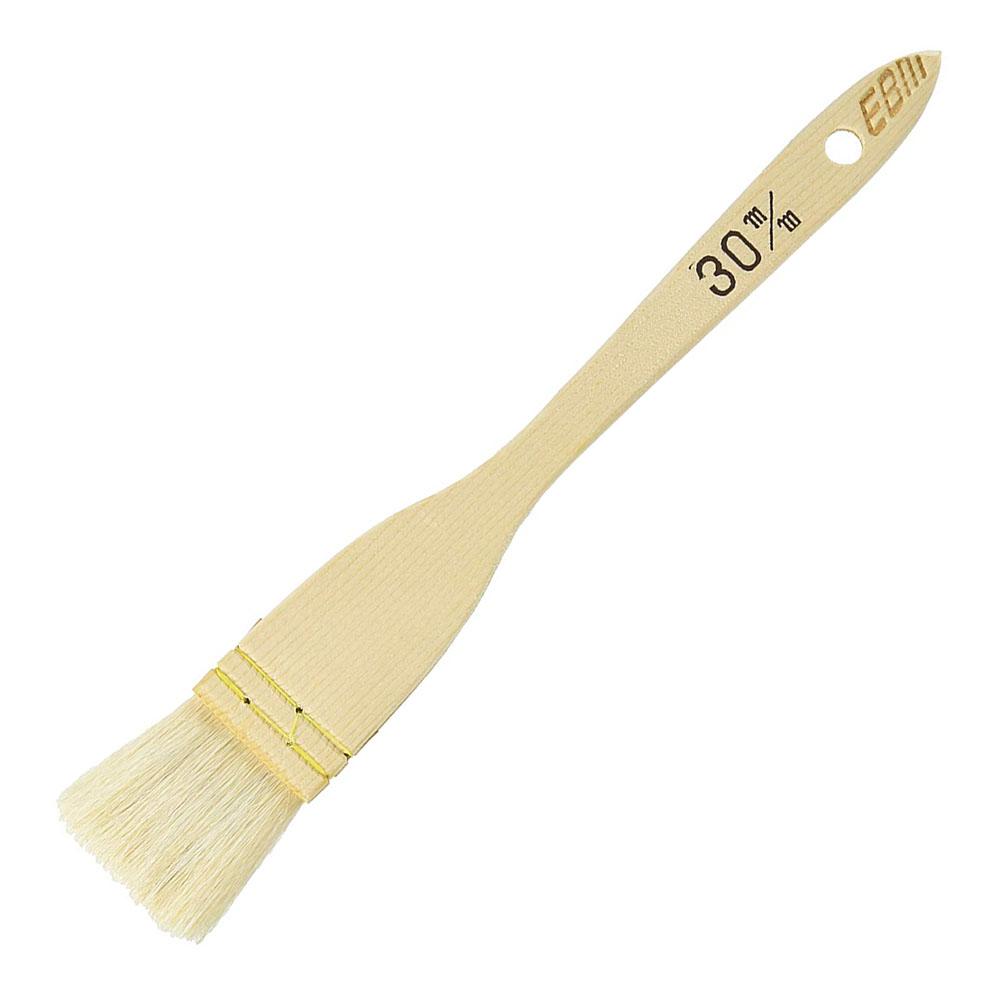 Thin Lacquered Wooden Horse Hair Sauce Brush 8.5