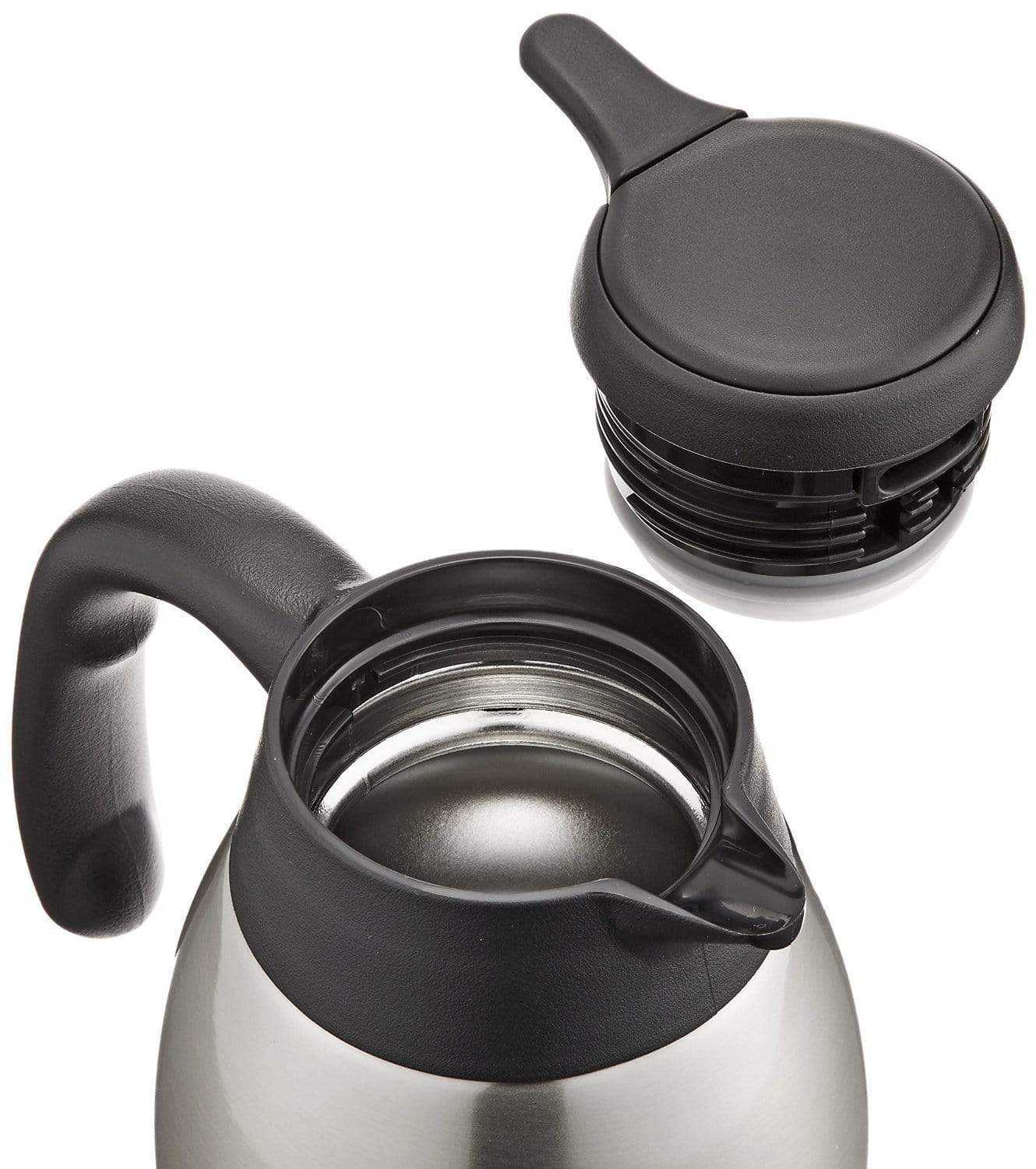 Nicollet Series, Vacuum Insulated Carafe, Stainless Vacuum, 1 liter, Flip  Top, Italian Leather