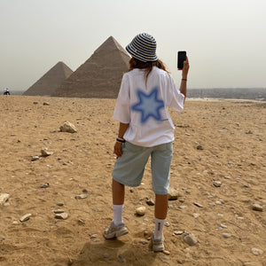 Spring / Blue Aura Star Tee - White