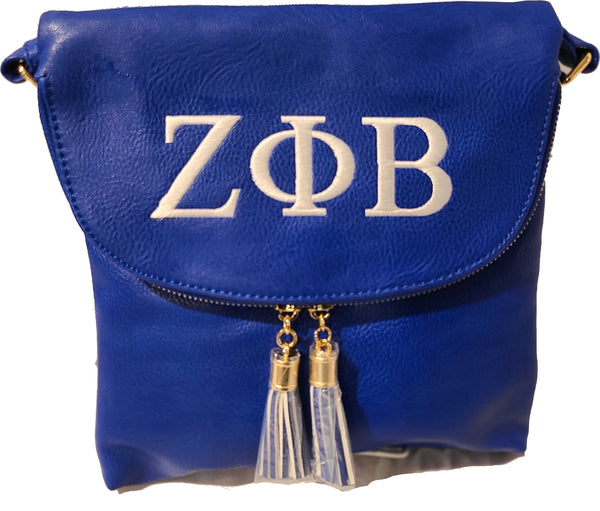 Embroidered Zeta Phi Beta Round Flap Crossbody – The Cherry Stitch