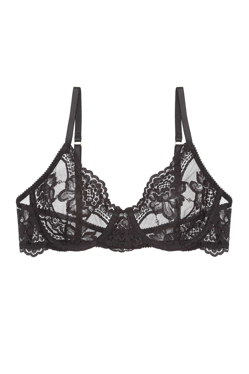 Rosa French Lace underwire Full cup bra in Ivory or Black ...
