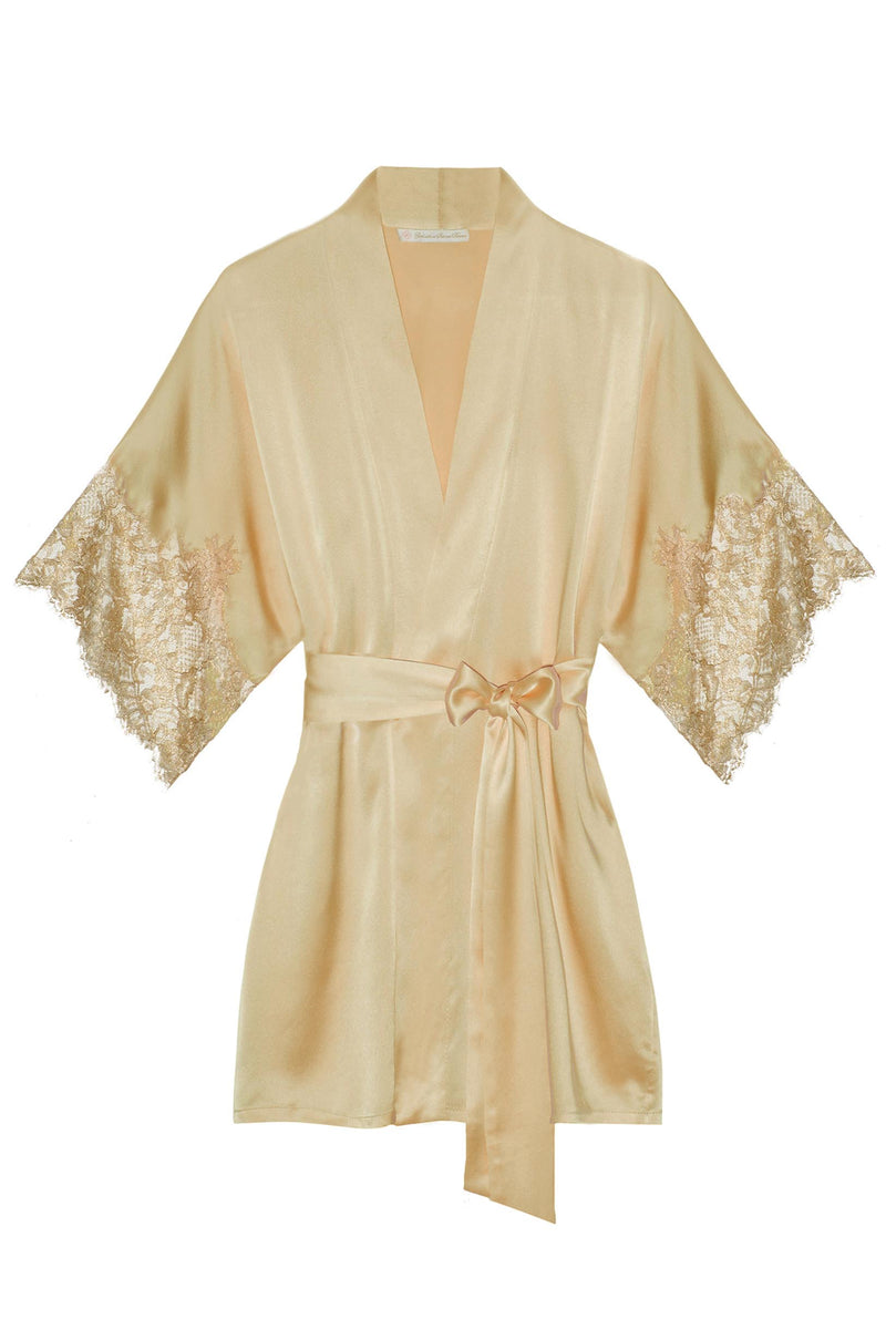 Tara Gilded Sleeve Silk Kimono robe – GirlandaSeriousDream.com