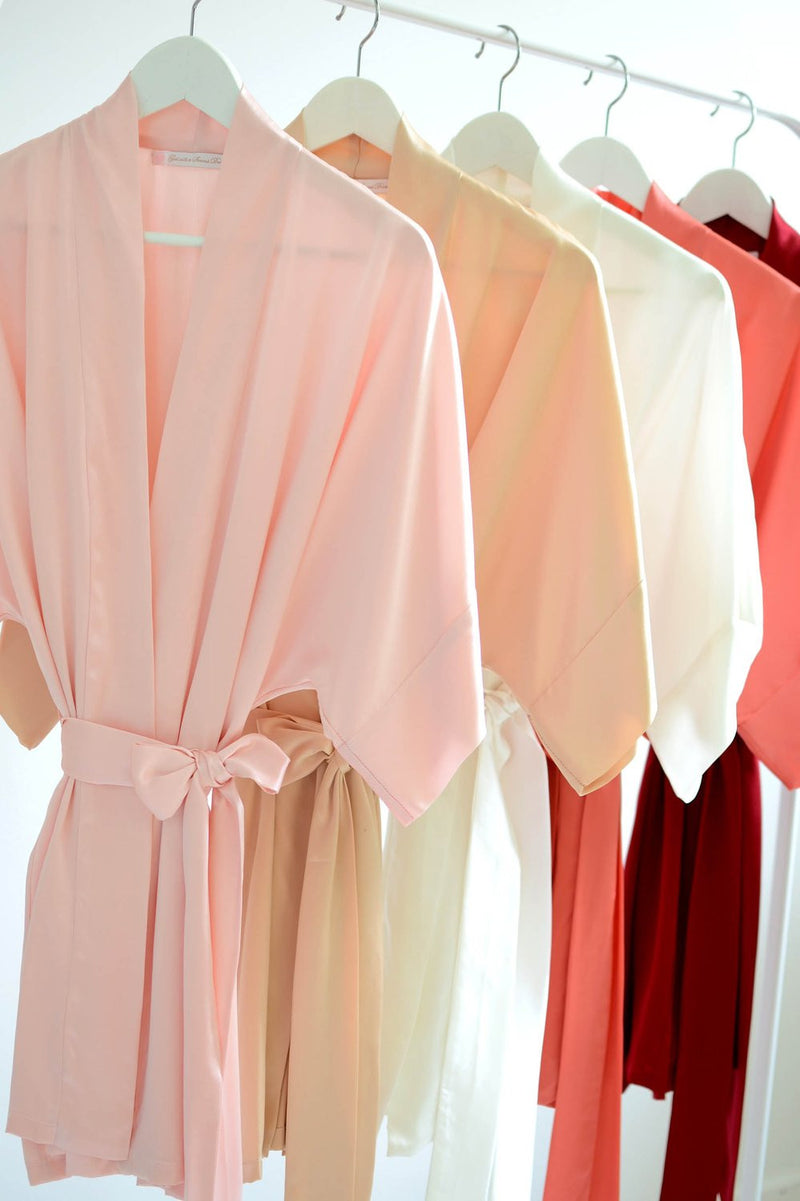 silk robe bridesmaid