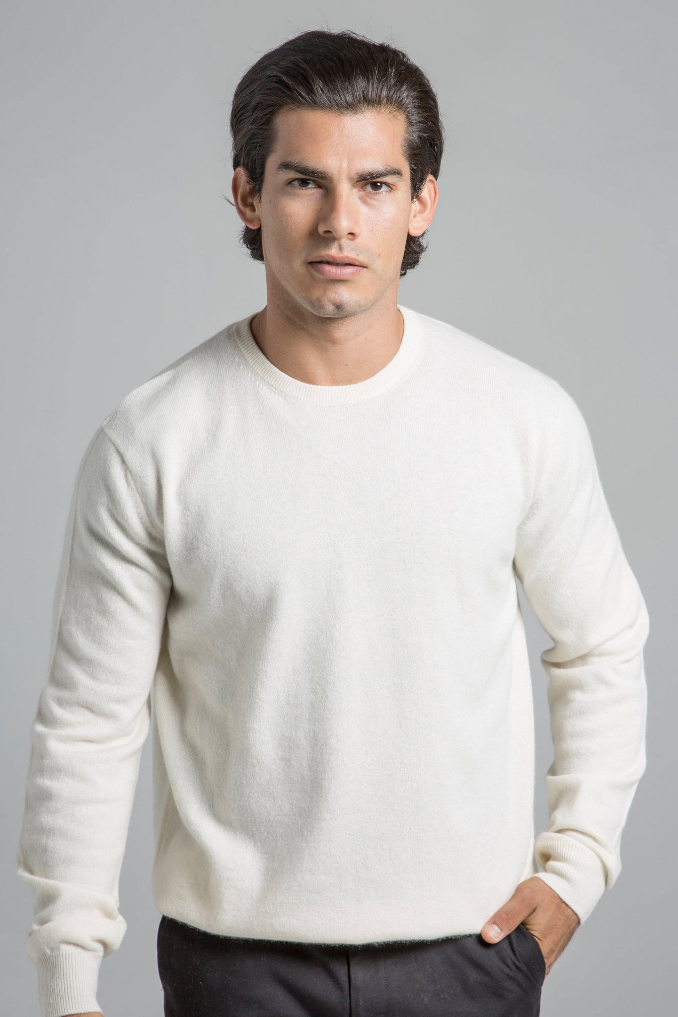 Mens Cashmere Crewneck Sweater - Pink | Pine Cashmere