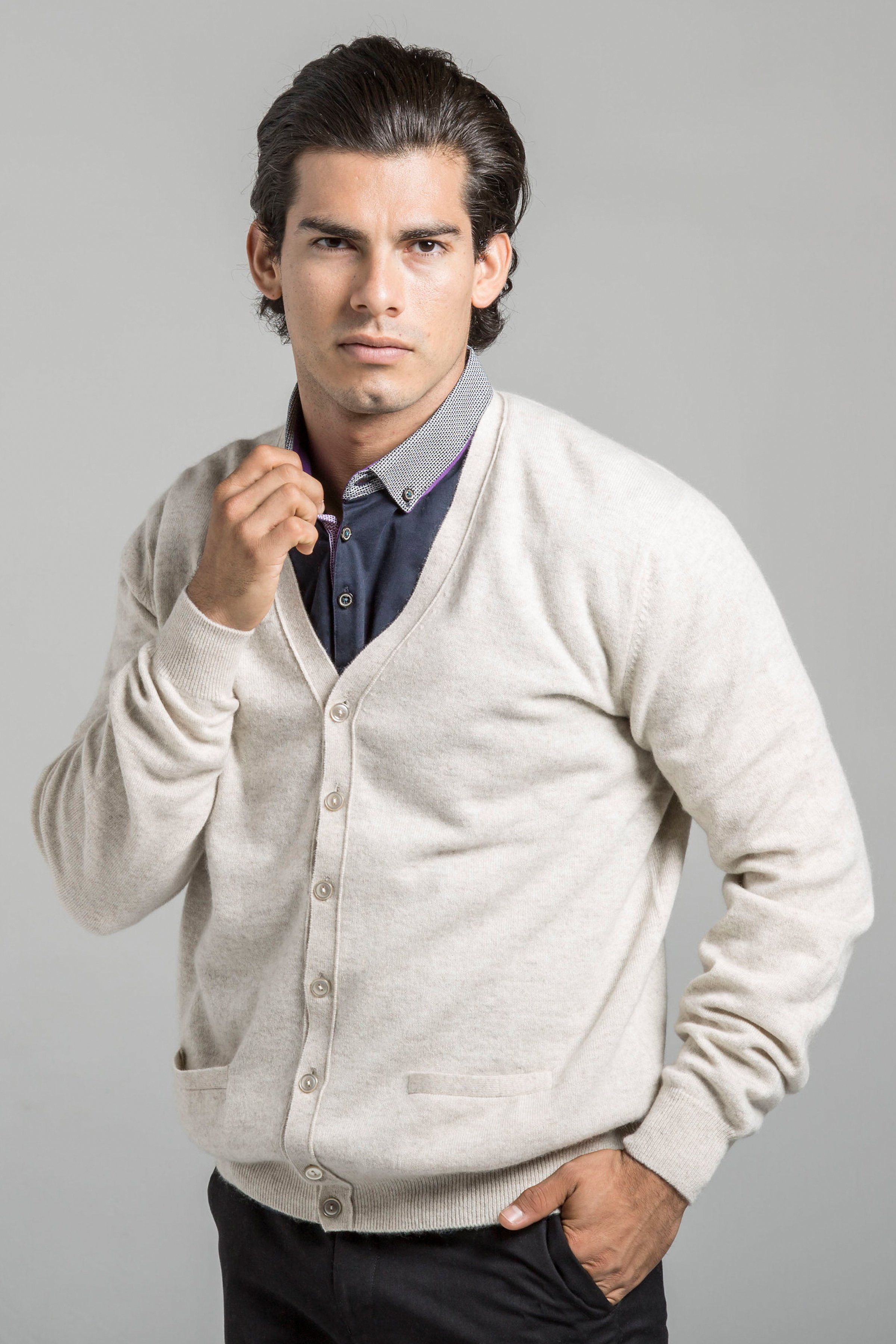 Men’s Classic Organic Cashmere Cardigan by Pine Cashmere