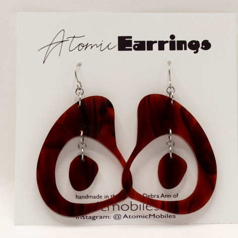 Boucles d’oreilles atomiques Boomerang par AtomicMobiles.com - boucles d’oreilles faites à la main d’inspiration moderne du milieu du siècle