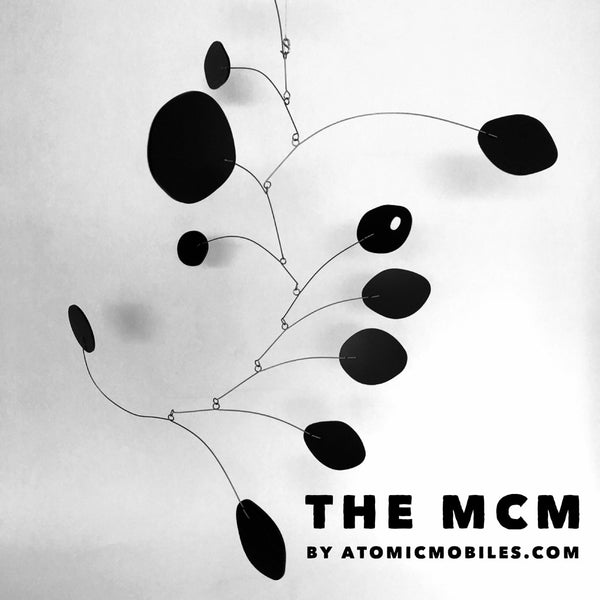 The MCM - Mid Century Modern - Hanging Art Mobile in all black by AtomicMobiles.com