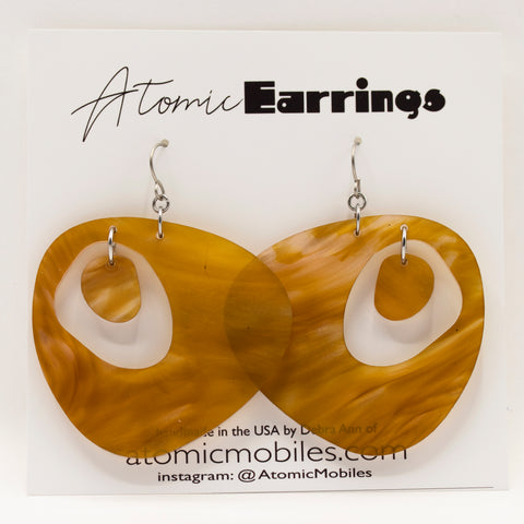 Les boucles d’oreilles Googie Atomic par AtomicMobiles.com - boucles d’oreilles faites à la main d’inspiration moderne du milieu du siècle