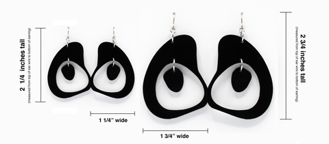 Boomerang Earrings available in 2 sizes - by AtomicMobiles.com