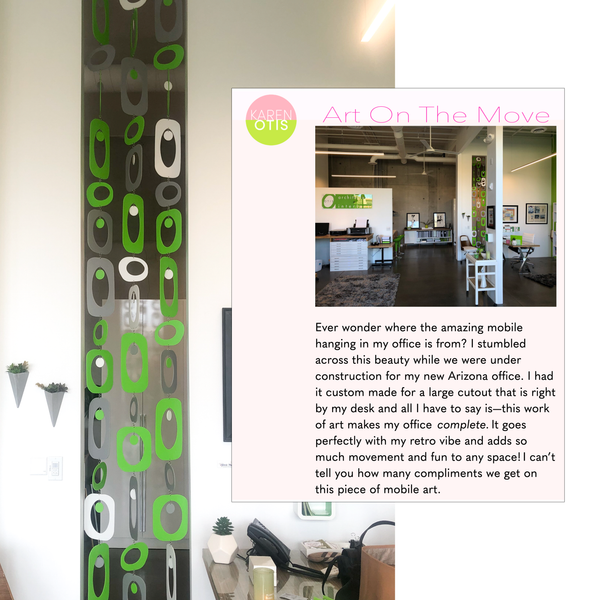 Beatnik Party in Lime Green, Gray, and White created for Architect office in Fountain Hills AZ - by AtomicMobiles.com