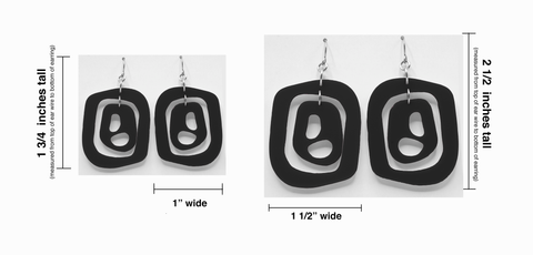 Boucles d'oreilles modernes du milieu du 20e par AtomicMobiles.com