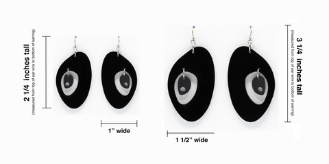 Boucles d’oreilles MODular - Boucles d’oreilles Statement disponibles en 2 tailles par AtomicMobiles.com - bijoux faits à la main mod inspirés de l’ère rétro