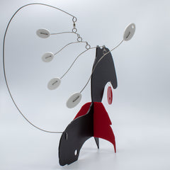 Back view of Le Renard - The Fox - Animal Modern Abstract Stabile Sculpture by AtomicMobiles.com
