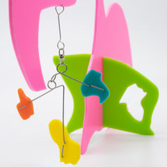 Gros plan de Flamingo Abstract Animal Modern Art Sculpture par AtomicMobiles.com