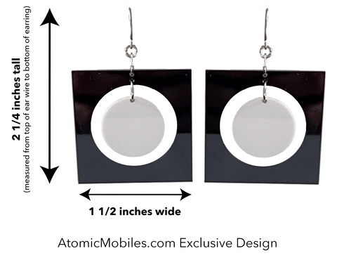 Size Chart for SIXTIES AF Fashion Statement Earrings by AtomicMobiles.com
